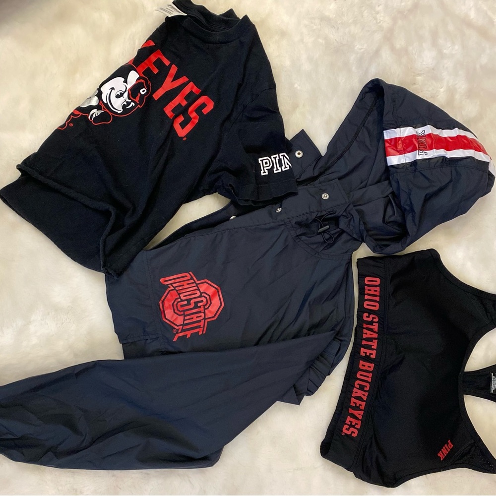 **SOLD**Discontinued VS PINK Victorias Secret Ohio State Collegiate Gear Bundle